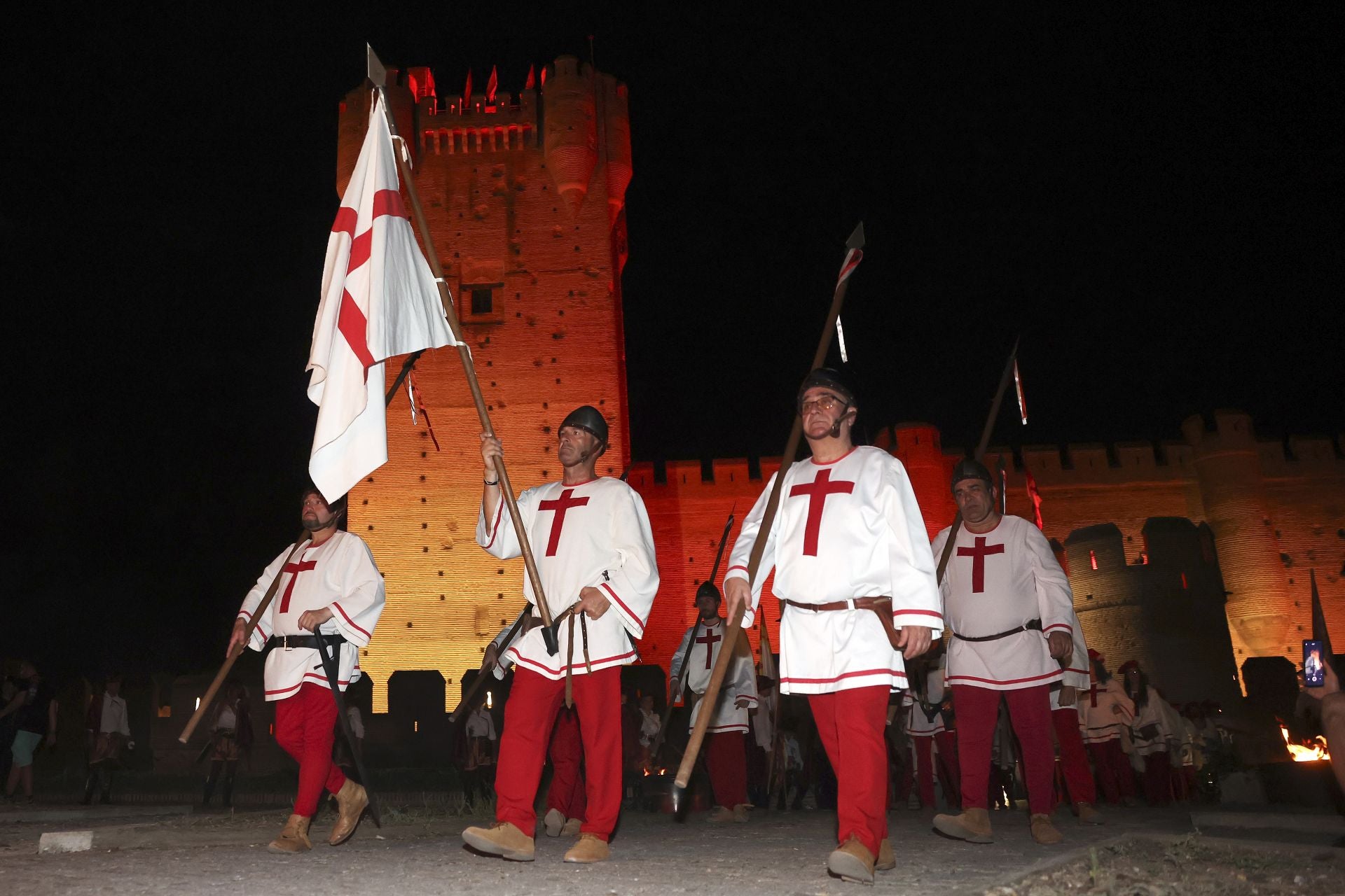 Recreación de la quema de Medina del Campo en la Semana Renacentista