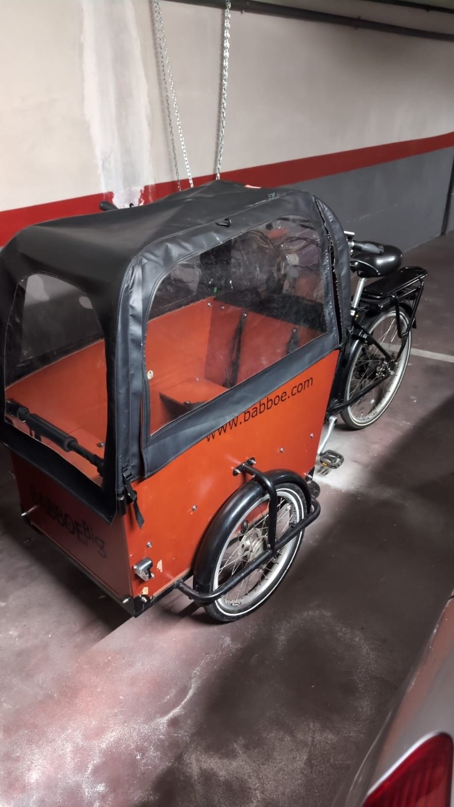 Bicicleta de carga del afectado.