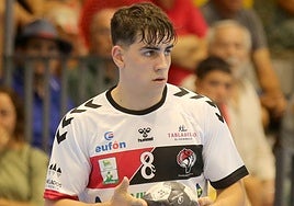 Alfredo Otero durante el primer partido de la pretemporada frente al Ciudad de Logroño.