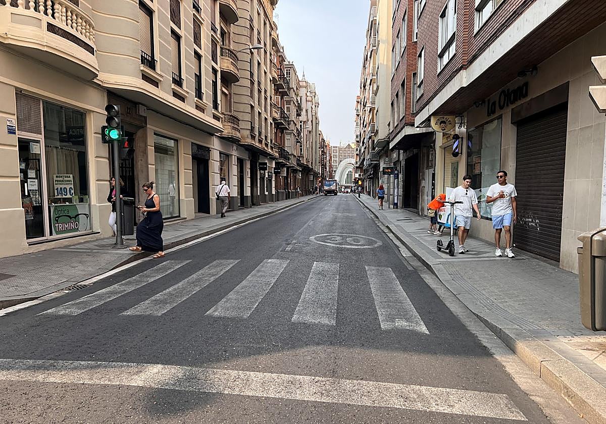 La reurbanización de la calle López Gómez, entre los proyectos que denuncia el PSOE.