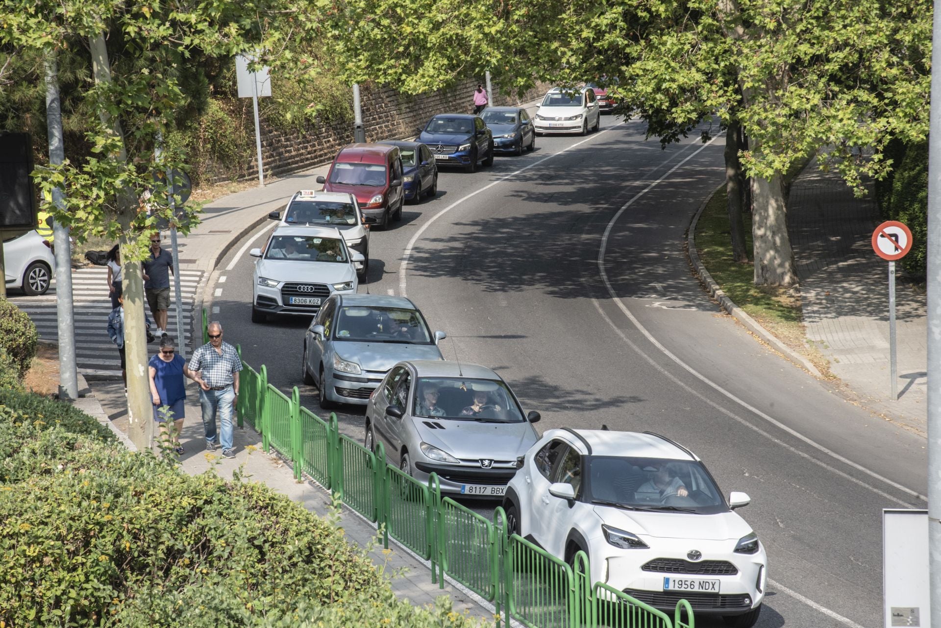 Jornada de atascos y calles cortadas en Segovia