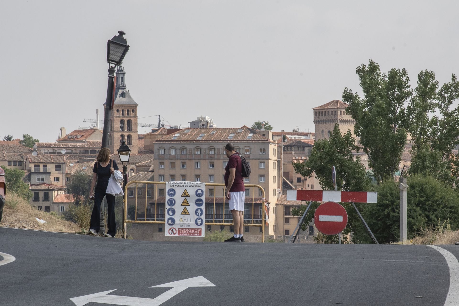 Jornada de atascos y calles cortadas en Segovia