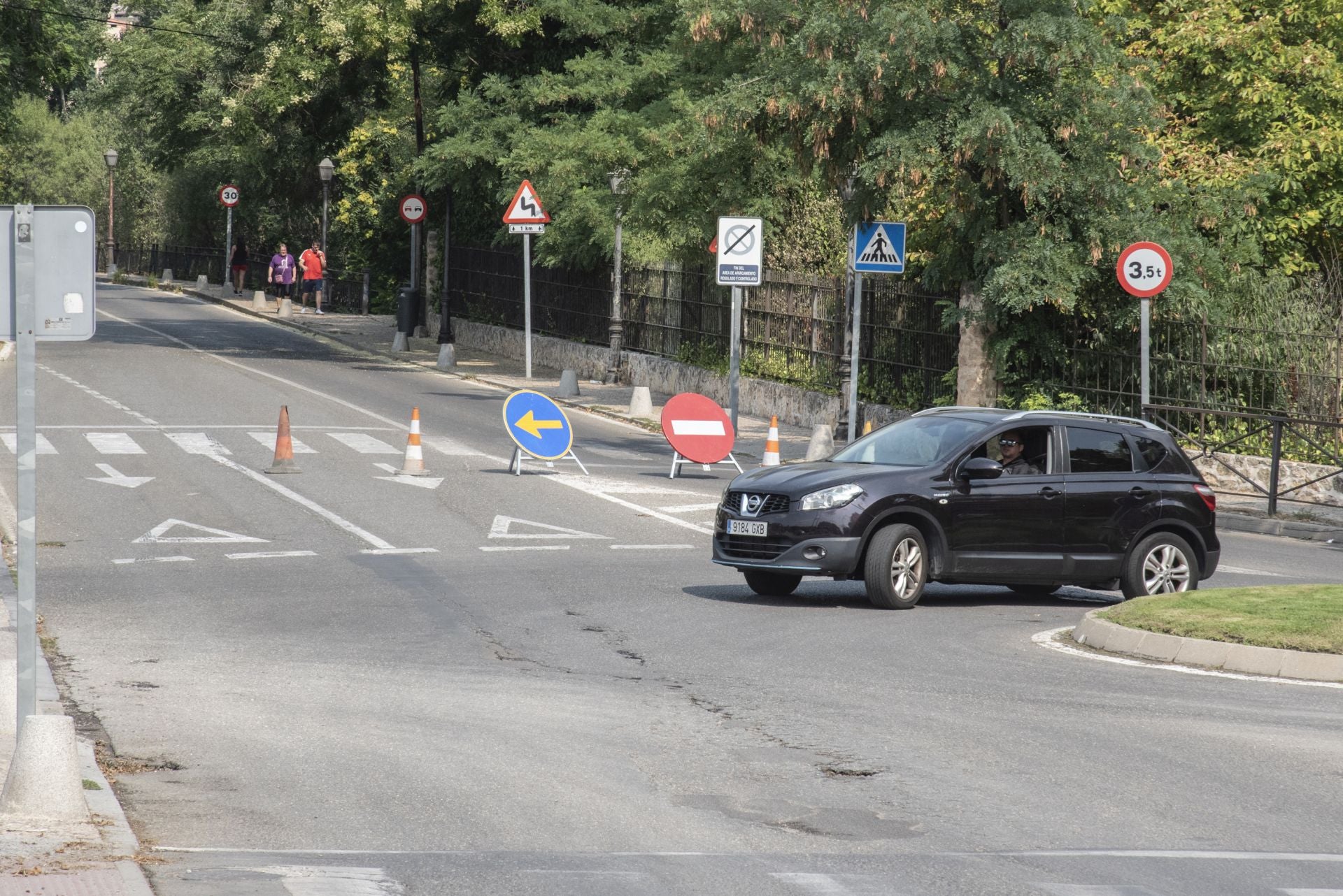 Jornada de atascos y calles cortadas en Segovia