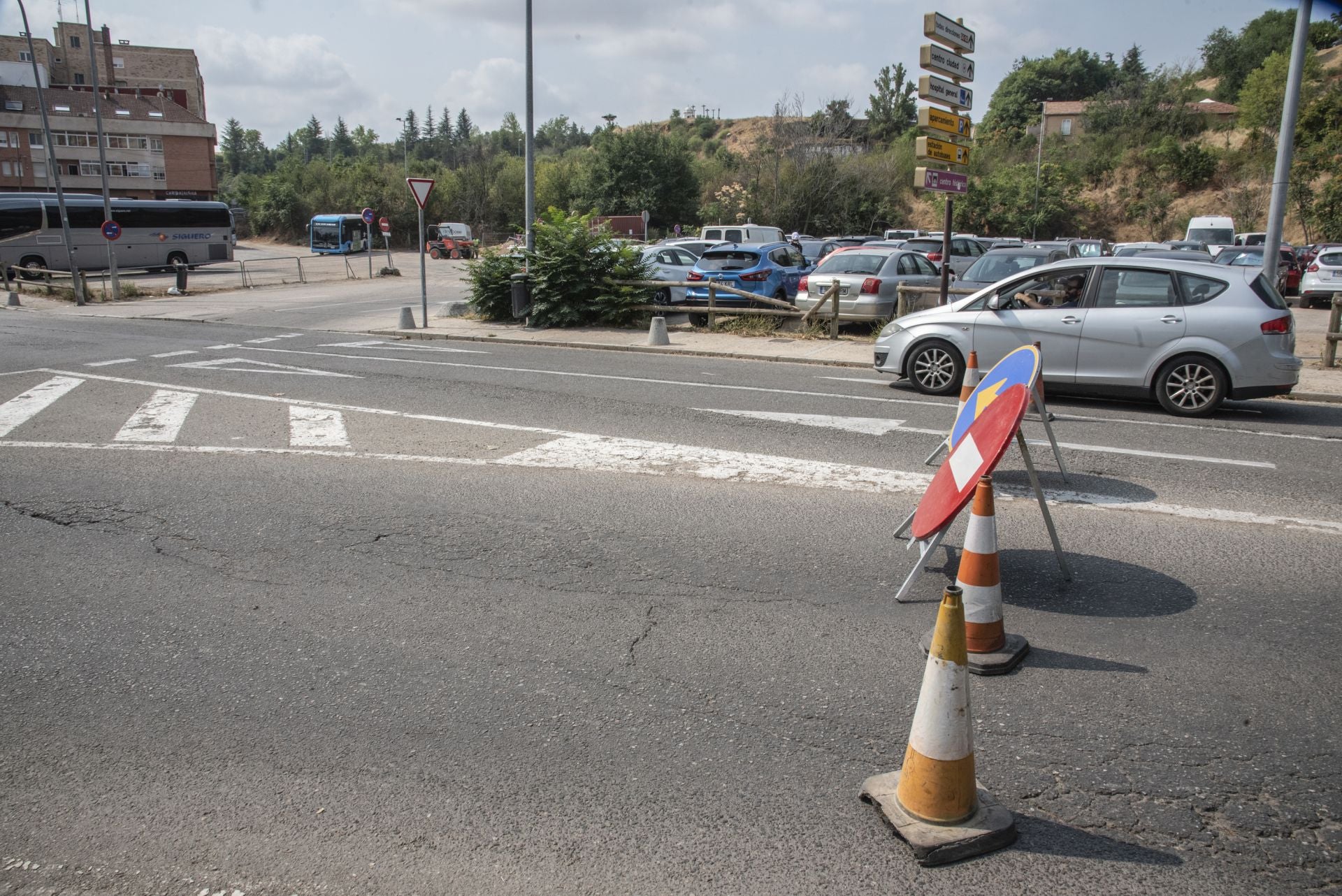 Jornada de atascos y calles cortadas en Segovia