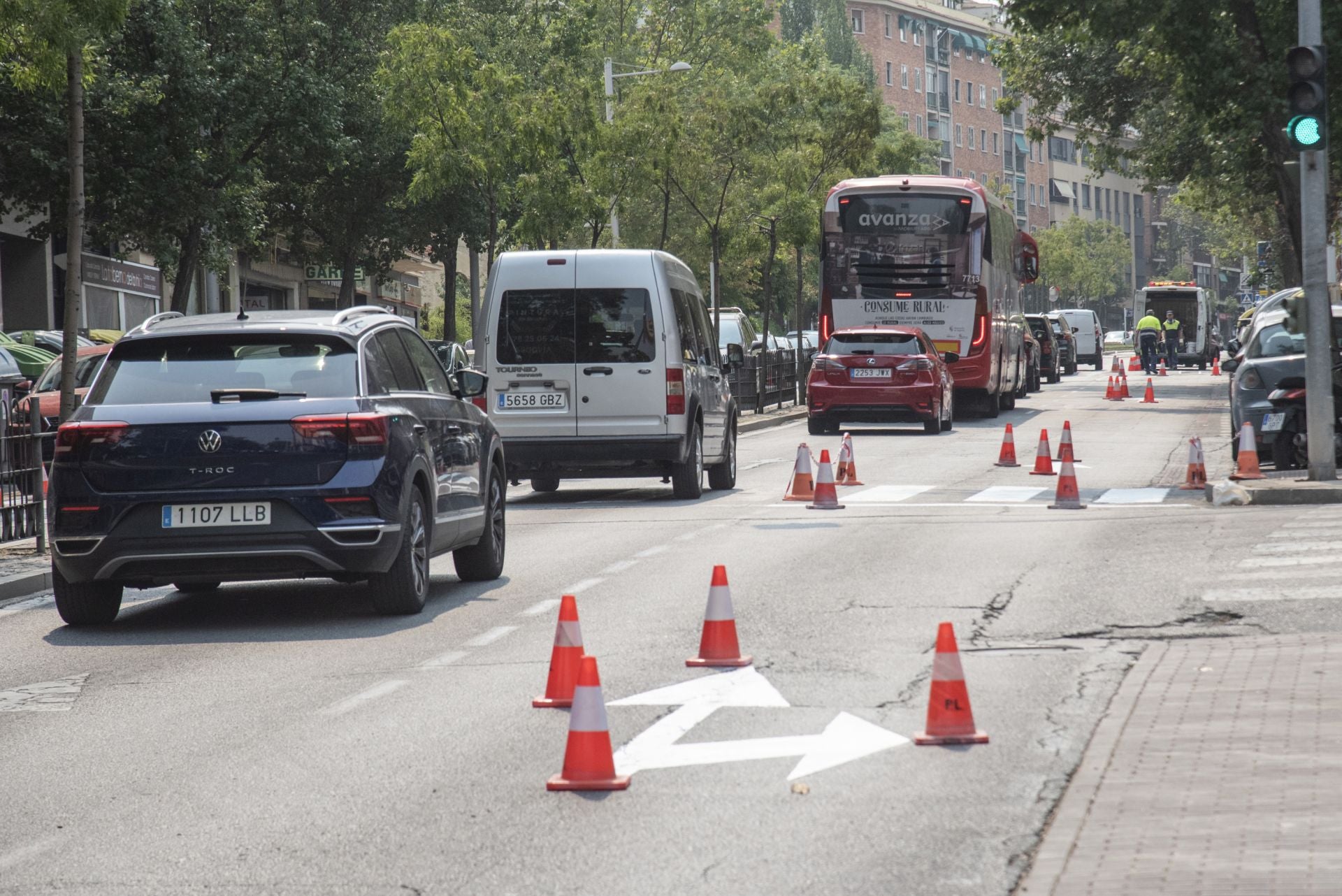 Jornada de atascos y calles cortadas en Segovia