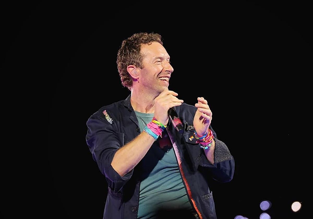 Chris Martin, en uno de los conciertos de Coldplay.