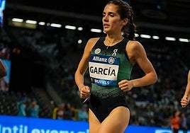 Marta García, esta noche en el campeonato de Bruselas.