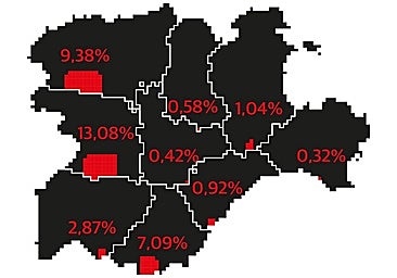 La superficie forestal arrasada en dos décadas en Castilla y León equivale a la mitad de la provincia de Valladolid