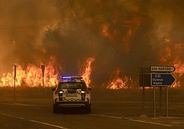 Uno de los incendios declarado en la provincia de Orense.