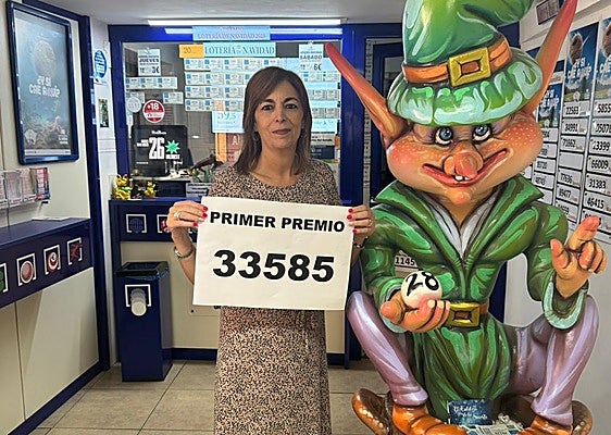 Inés Quijano, lotera de Saldaña.