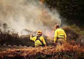 Incendio forestal en la provincia de León el pasado 17 de agosto.