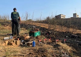 Imagen del incendio de Molinaseca