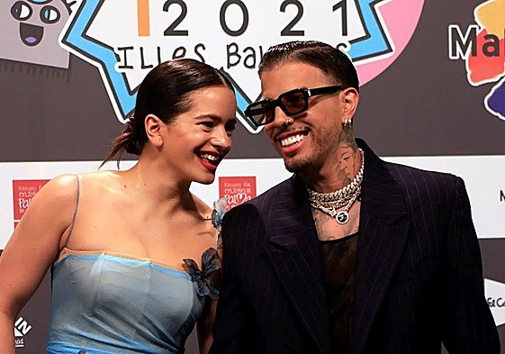 Rauw Alejandro y Rosalía, en una imagen de archivo.