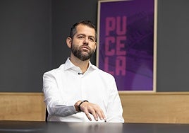 Gabriel Solares, copresidente del Real Valladolid, durante la entrevista.
