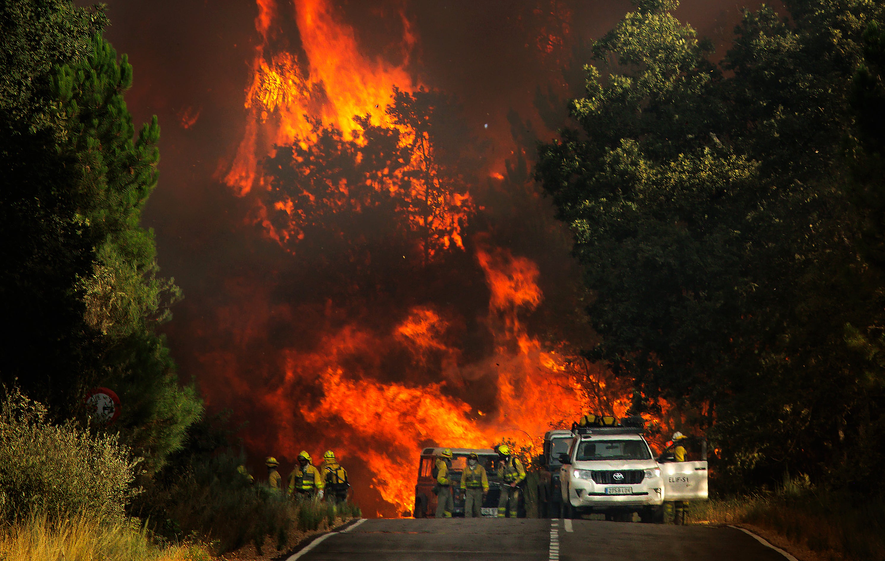 Incendio forestal en El Payo (Salamanca) en nivel 2 el pasado fin de semana.