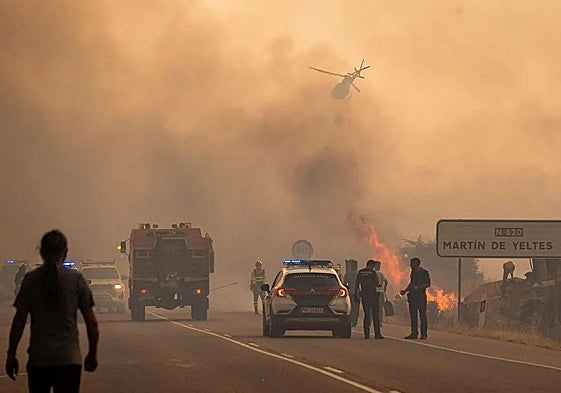 Incendio en Martín de Yeltes