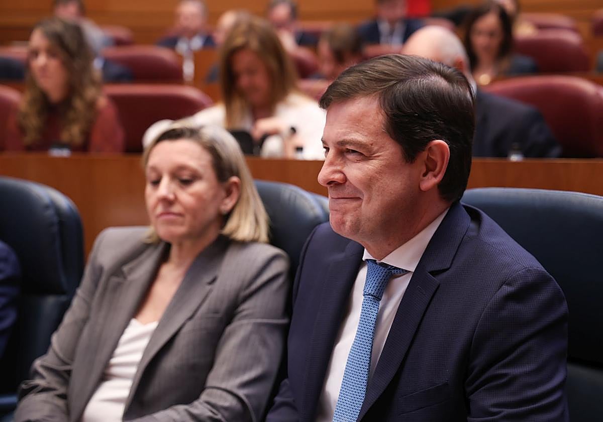 Mañueco, durante un pleno de las Cortes en el pasado curso político.