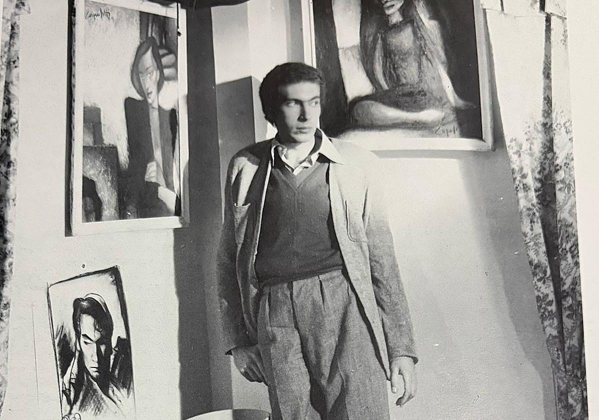 El pintor vallisoleano José Manuel Capuletti en su estudio.