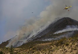El incendio Fasgar, visto desde Tremor de Arriba, el día 28 de agosto.