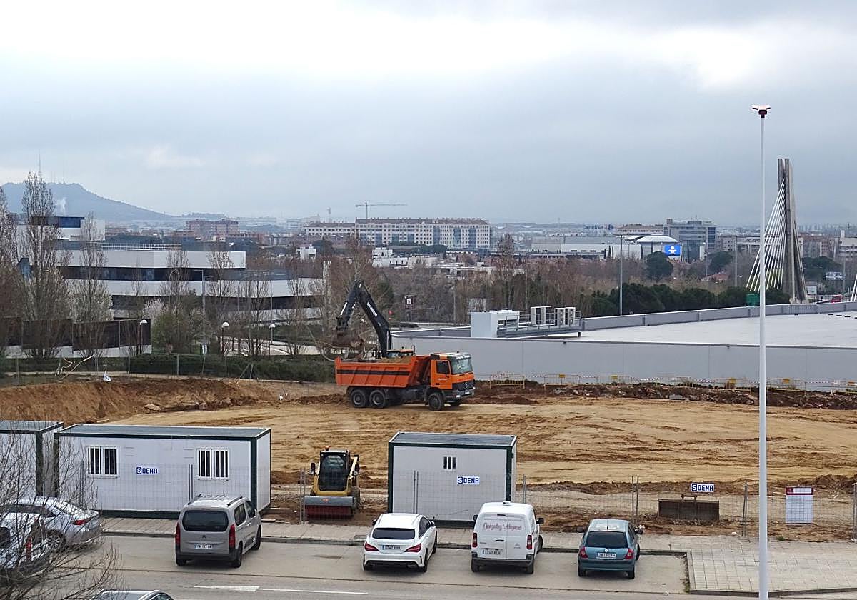 Un solar en construcción en Valladolid.