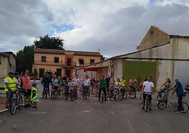 Participantes en la marcha cicloturista