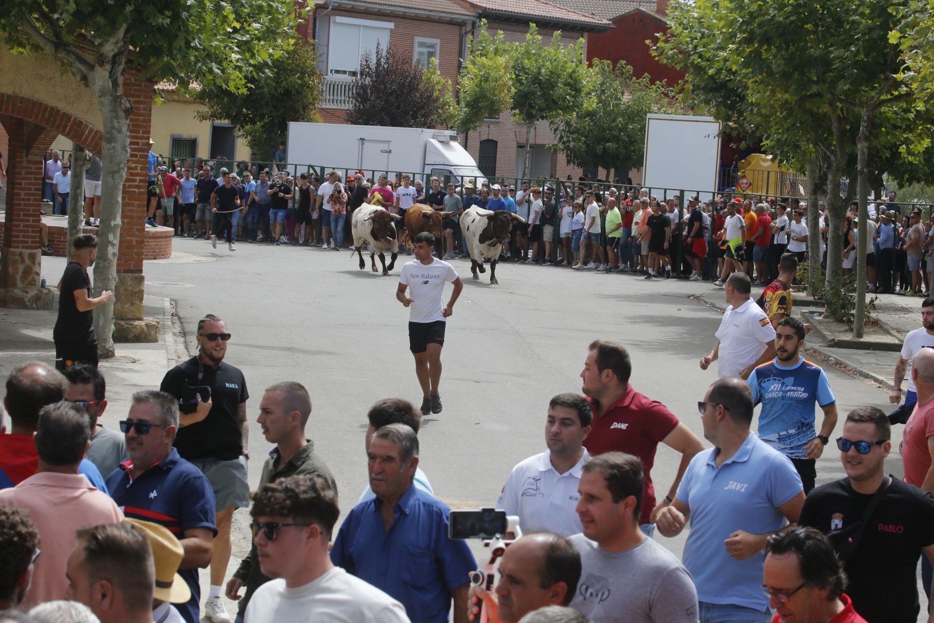 Encierro del sábado por la mañana en Ataquines