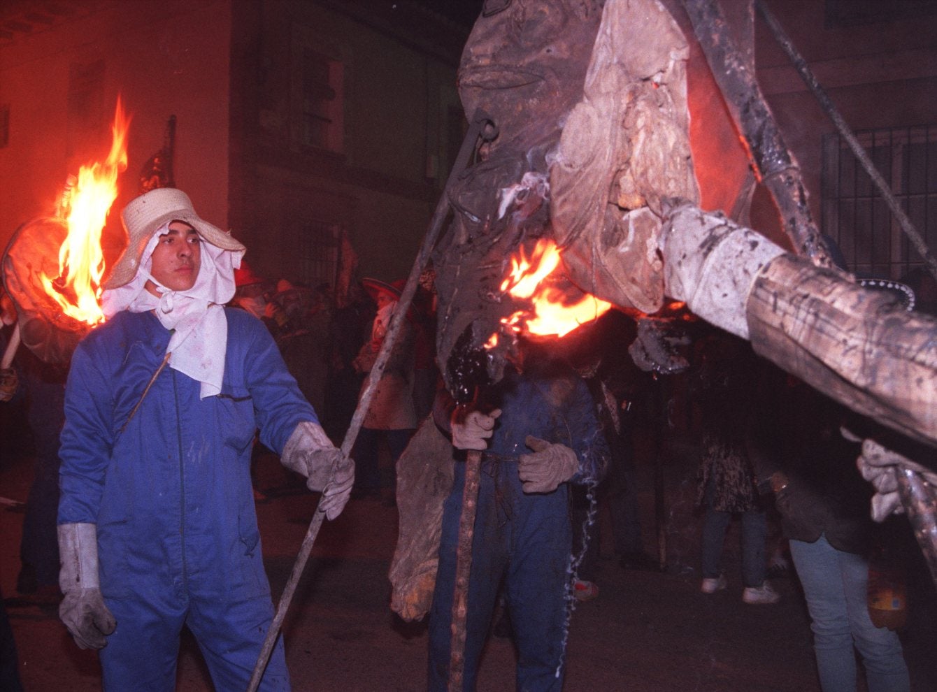 Procesión del Vítor, fiesta declarada de Interés Turístico Nacional que se celebra cada 27 de septiembre en Mayorga. Año 1995.