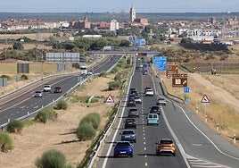 Estado de la A-6 la tarde del domingo a la altura de Tordesillas.