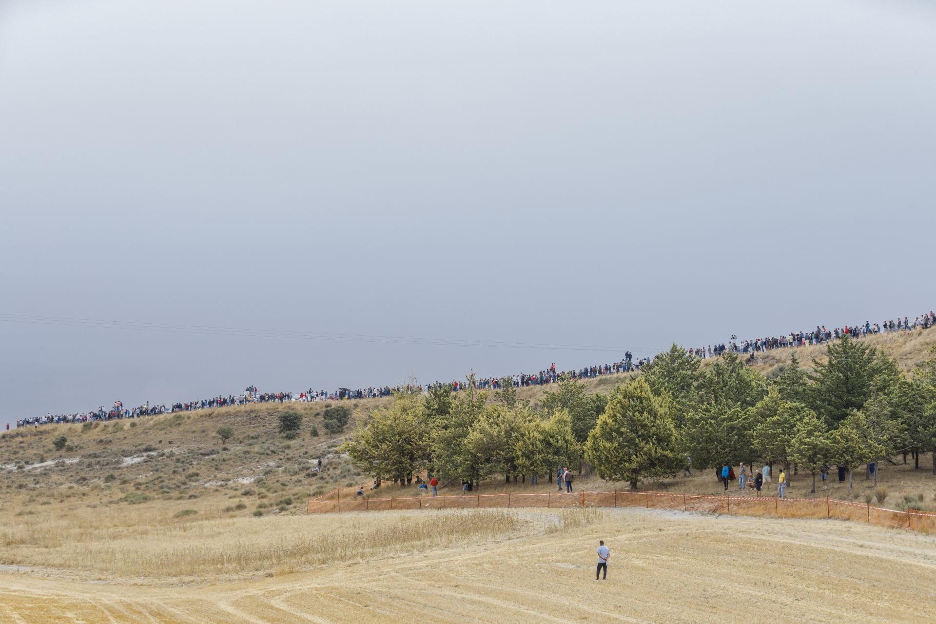 Fotos del tramo por el campo del primer encierro de Cuéllar