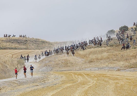 Fotos del tramo por el campo del primer encierro de Cuéllar