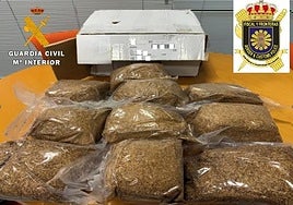 Picadura de tabaco incerceptada durante las operaciones.