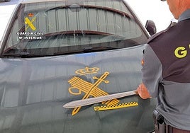 Machete incautado en Villalobón.