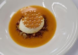 La presentación de esta sopa es realmente sorprendente