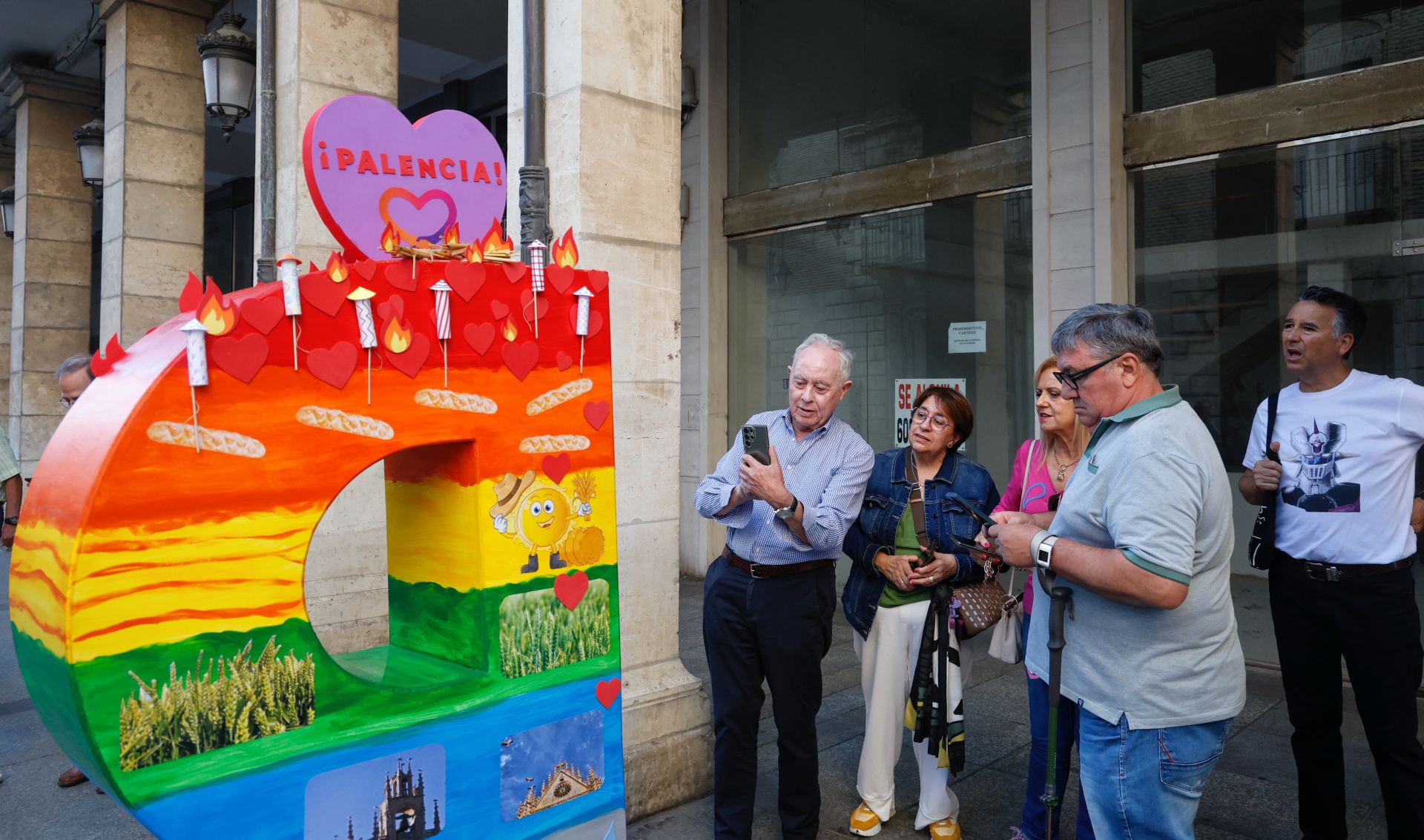 Así han quedado las esculturas en forma de P del concurso de San Antolín