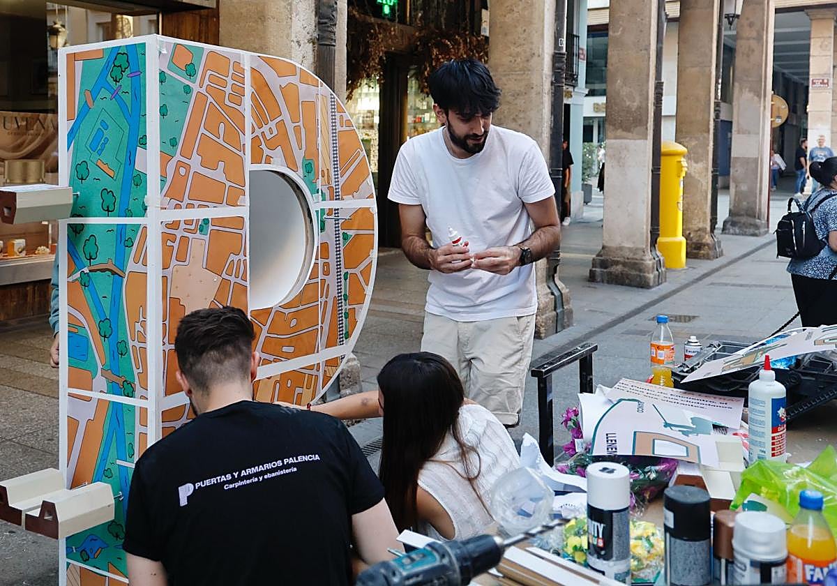 Así han quedado las esculturas en forma de P del concurso de San Antolín