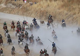 El novillo rezagado, durante el tramo inferior del Embudo.