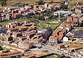Vista general del principal núcleo urbano de Valverde de la Virgen.