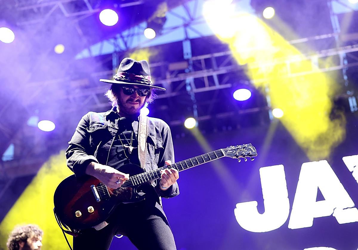 Javi Arroyo, durante un momento de su concierto.