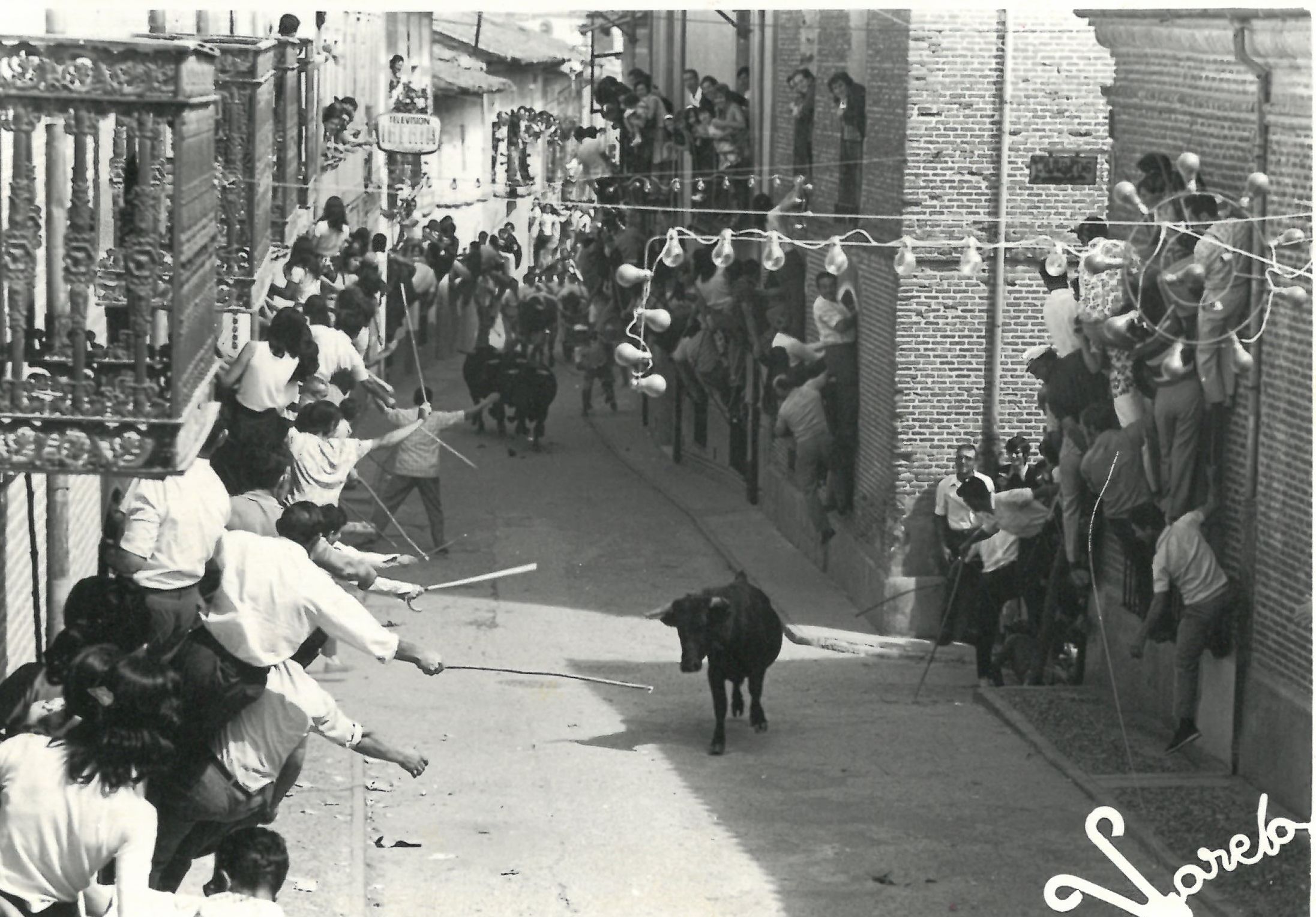 Encierro por las calles de la localidad. 9 de septiembre de 1971.