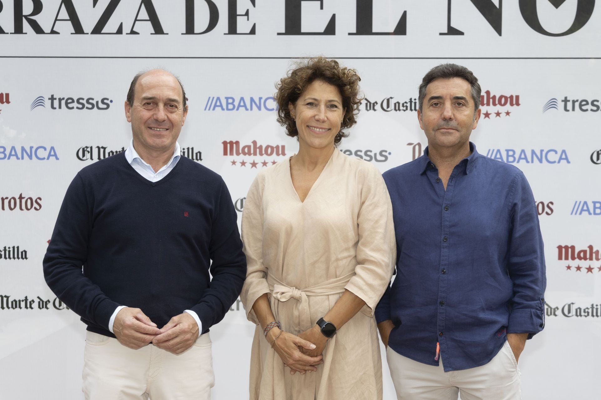 Pedro Manuel Polo, Marifé Blanco (El Norte) y Ramón Medina, de Komforvent.