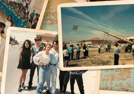 Collage con fotos antiguas de Villanueva de Duero.