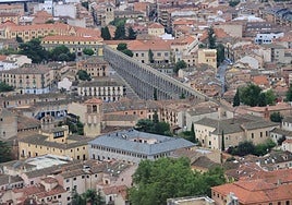 Vista aérea del centro de Segovia.