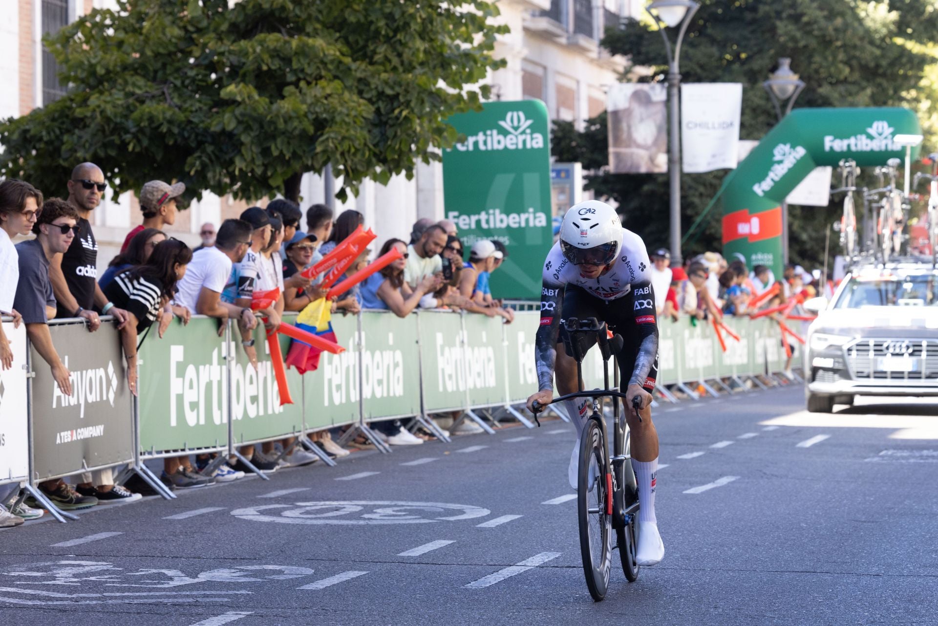 Las imágenes de la celebración de la contrarreloj de La Vuelta a su paso por Valladolid
