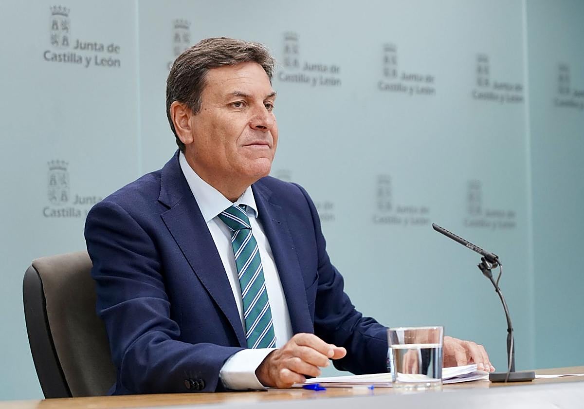 Carlos Fernández Carriedo, durante la comparecencia posterior al Consejo de Gobierno.