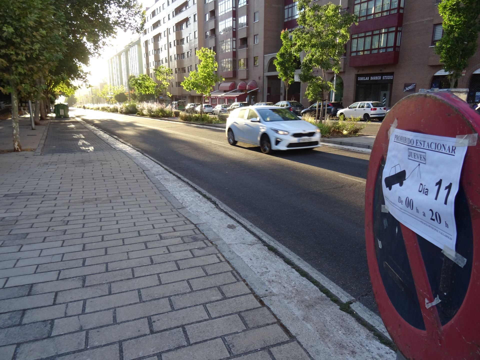 Señales de 'prohibido estacionar' en Parquesol.