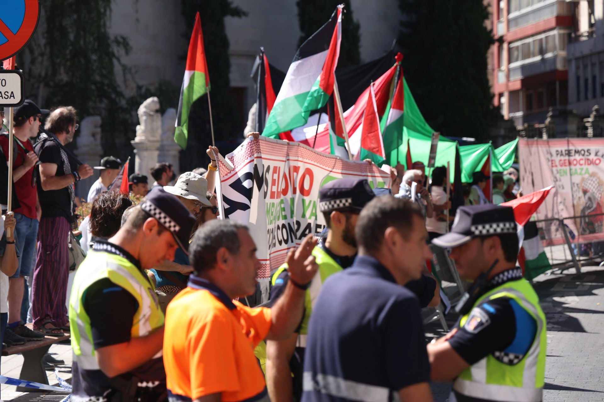 Imágenes de las protestas propalestinas en La Vuelta