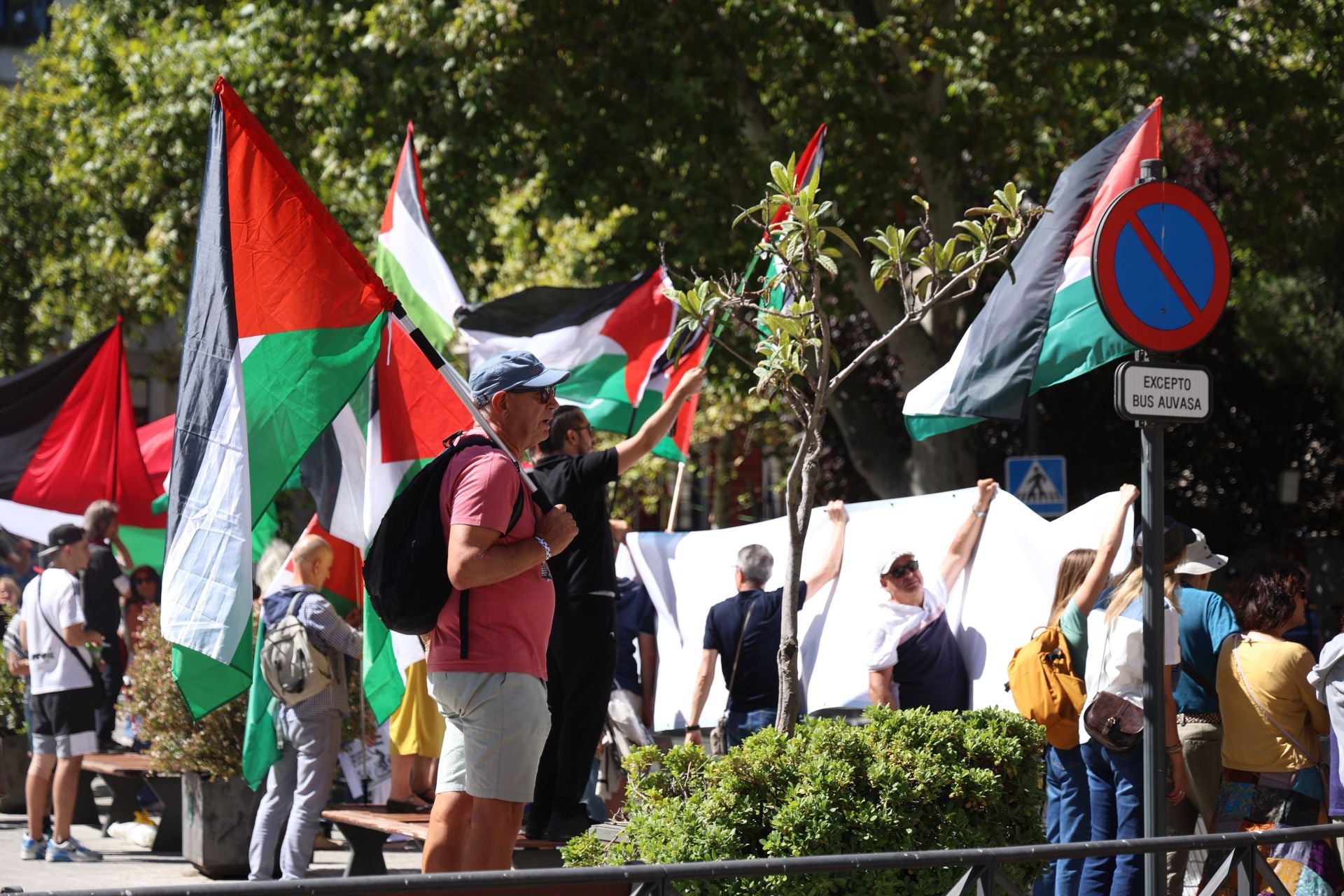 Imágenes de las protestas propalestinas en La Vuelta