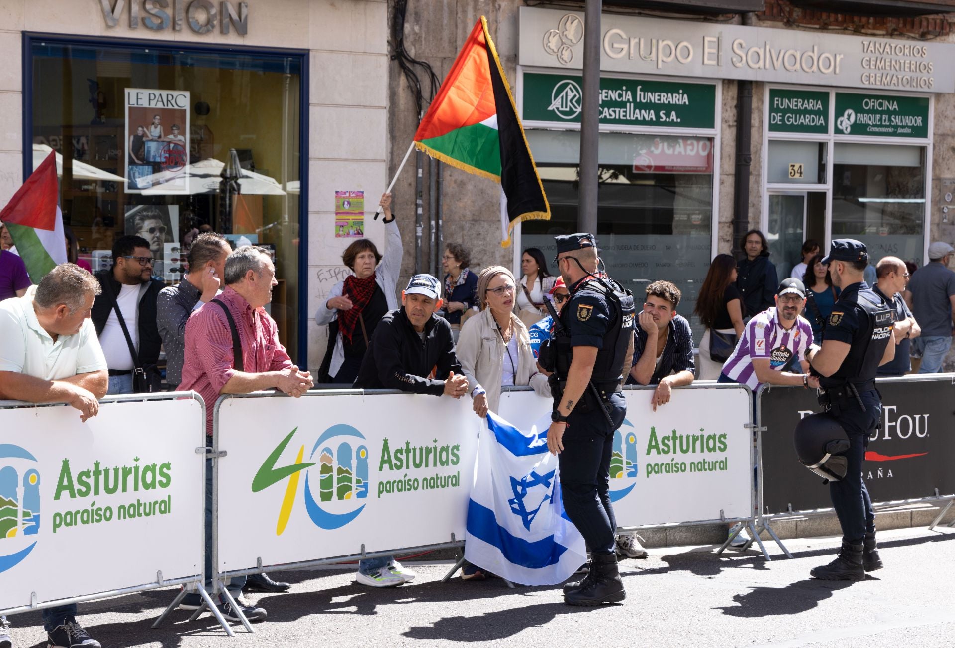 Imágenes de las protestas propalestinas en La Vuelta