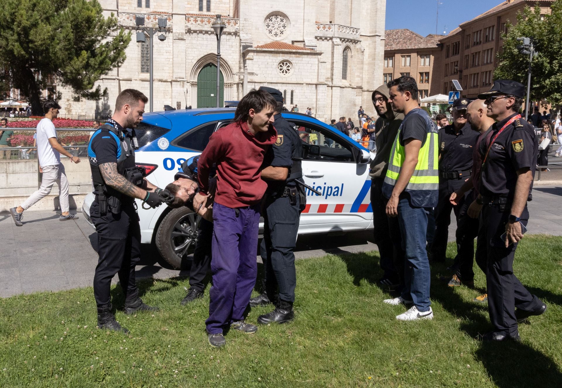 Imágenes de las protestas propalestinas en La Vuelta