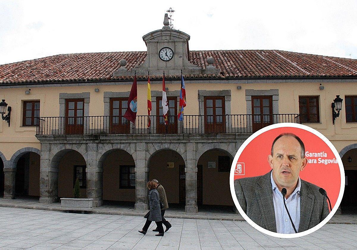 Ayuntamiento de Villacastín. Abajo, José Luis Aceves.